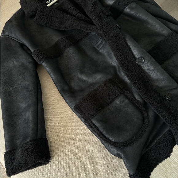 Hollister Co. LONG SHEARLING COAT - Classic coat - Picture 8 of 10